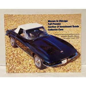 Mecum Collector Car Auto Auctions Chicago Arlington Heights Nov 1999 Catalog